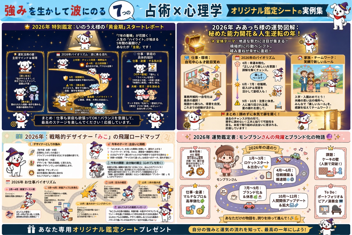 オリジナル鑑定シートの実例集（掲載許可済み）